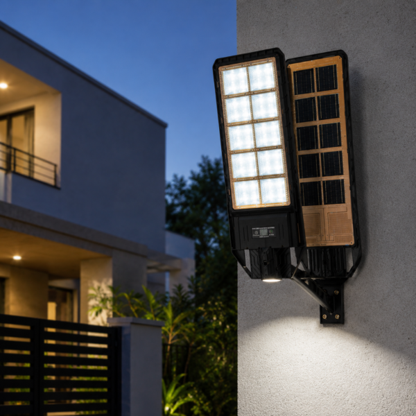 LUMINARIO SOLAR FIJO DOBLE CARGA